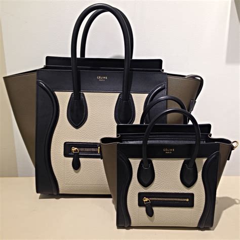 dimensions of celine nano bag|Celine nano luggage tote bag.